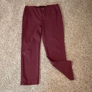 Chicos Maroon Pull on pants